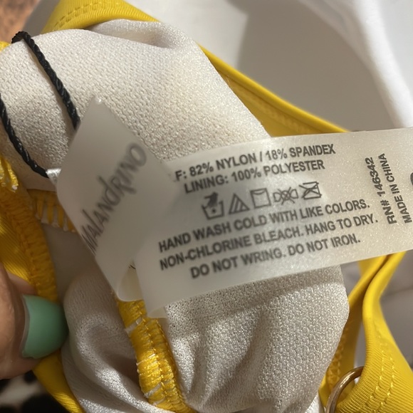 Catherine Malandrino Women’s Yellow One Piece Bathing Suit - Picture 5 of 5